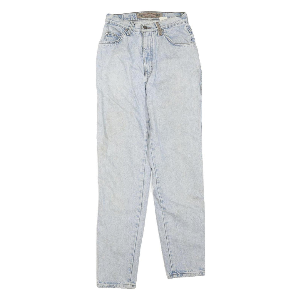 LEVI'S Womens Regular Fit Straight Blue Denim Light W24 L30 Cotton Blend Zip