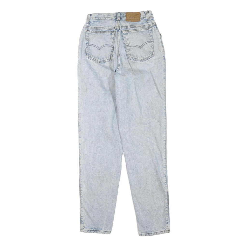 LEVI'S Womens Regular Fit Straight Blue Denim Light W24 L30 Cotton Blend Zip