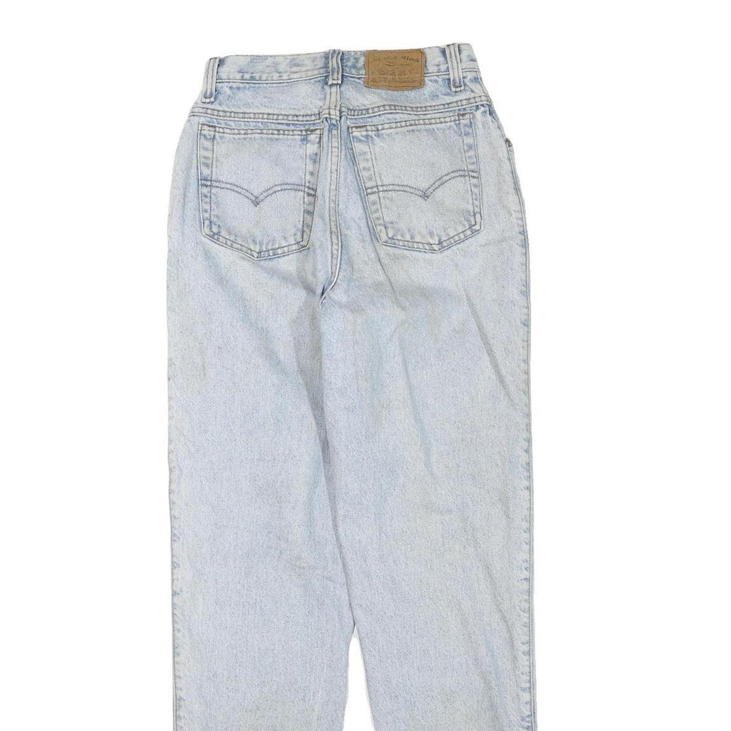 LEVI'S Womens Regular Fit Straight Blue Denim Light W24 L30 Cotton Blend Zip