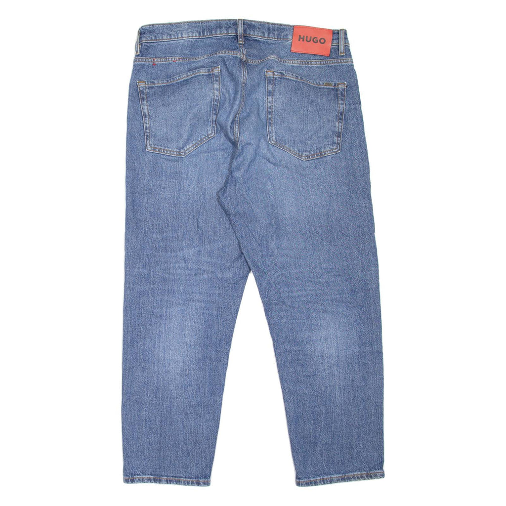 HUGO 340 Mens Jeans Blue Regular Tapered Stone Wash W34 L26