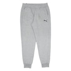 PUMA Mens Joggers Grey L W30 L28 Cotton Blend Slim Tapered Fit Casual Activewear