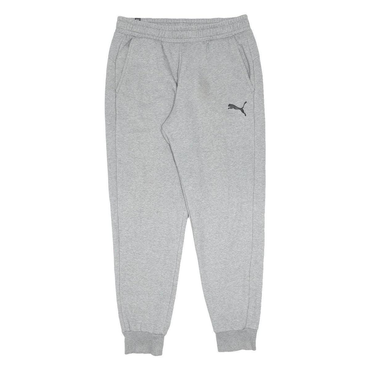 PUMA Mens Joggers Grey L W30 L28 Cotton Blend Slim Tapered Fit Casual Activewear