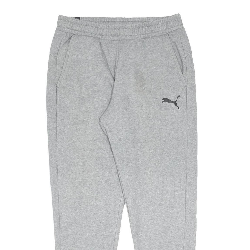 PUMA Mens Joggers Grey L W30 L28 Cotton Blend Slim Tapered Fit Casual Activewear