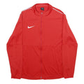 NIKE Mens Red Zip Jacket XL Polyester Plain Sportswear Activewear