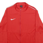 NIKE Mens Red Zip Jacket XL Polyester Plain Sportswear Activewear
