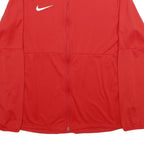 NIKE Mens Red Zip Jacket XL Polyester Plain Sportswear Activewear
