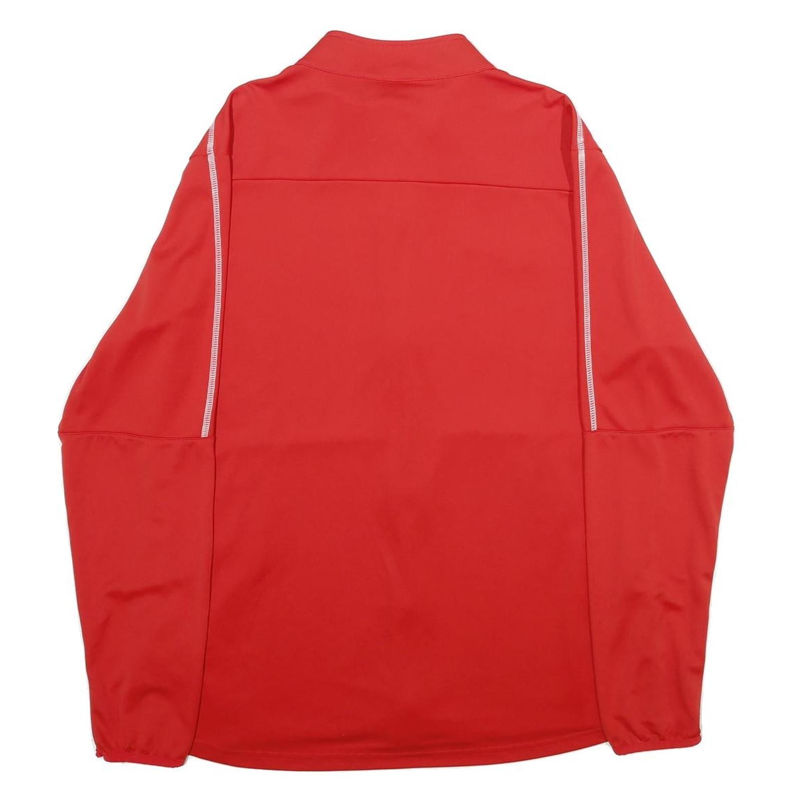 NIKE Mens Red Zip Jacket XL Polyester Plain Sportswear Activewear