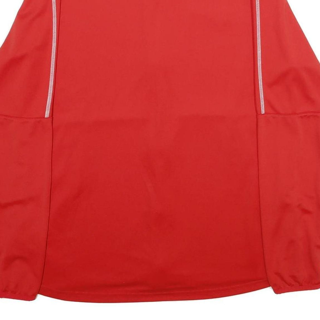 NIKE Mens Red Zip Jacket XL Polyester Plain Sportswear Activewear