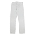 LEVI'S Mens Cotton Blend White Slim Straight Trousers W29 L32 Zip Closure Casual