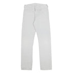 LEVI'S Mens Cotton Blend White Slim Straight Trousers W29 L32 Zip Closure Casual
