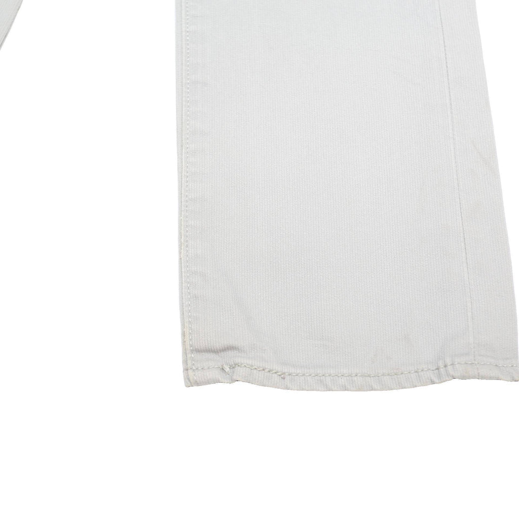 LEVI'S Mens Cotton Blend White Slim Straight Trousers W29 L32 Zip Closure Casual
