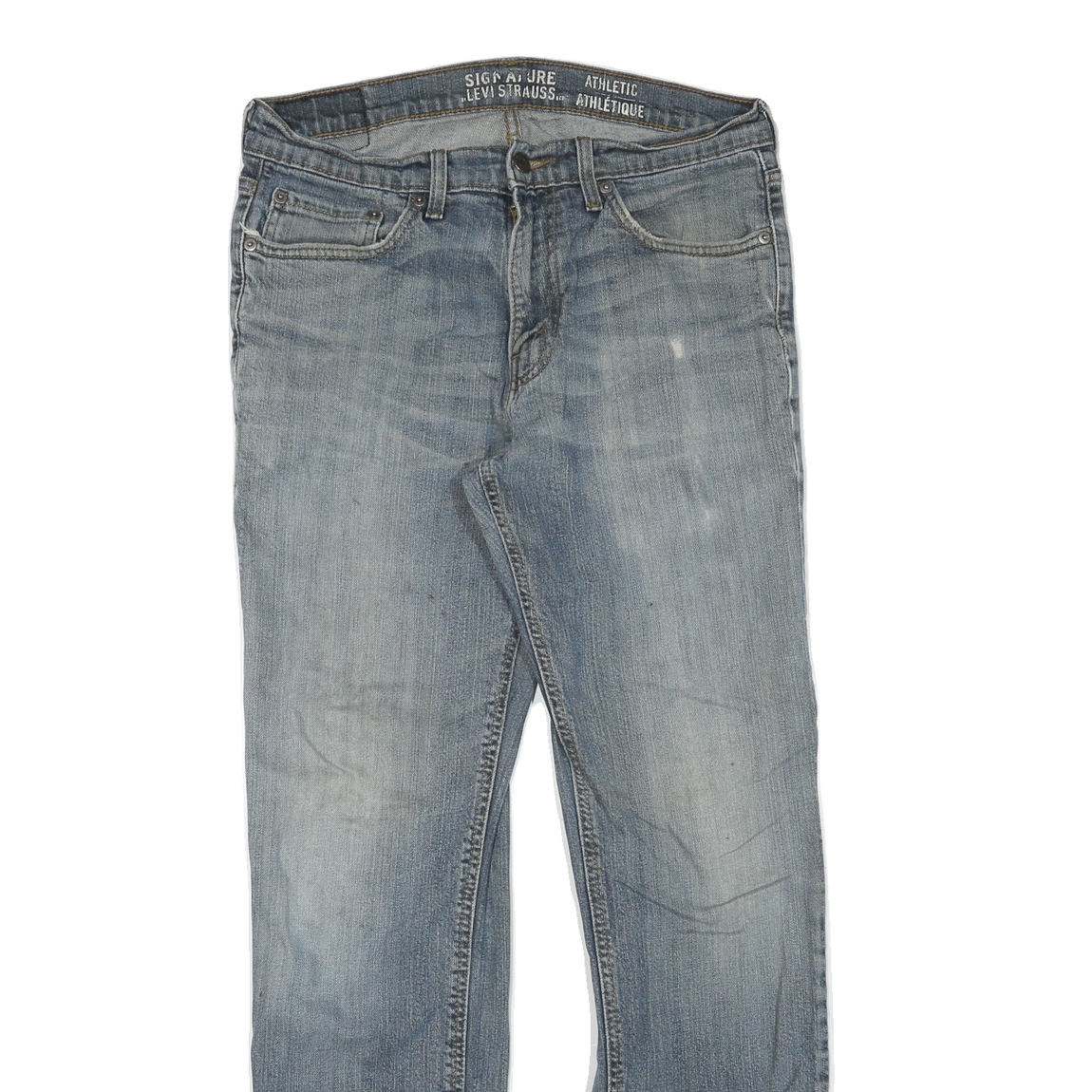 LEVI'S Womens Regular Fit Blue Denim Jeans W32 L31 Classic Zip Cotton Blend