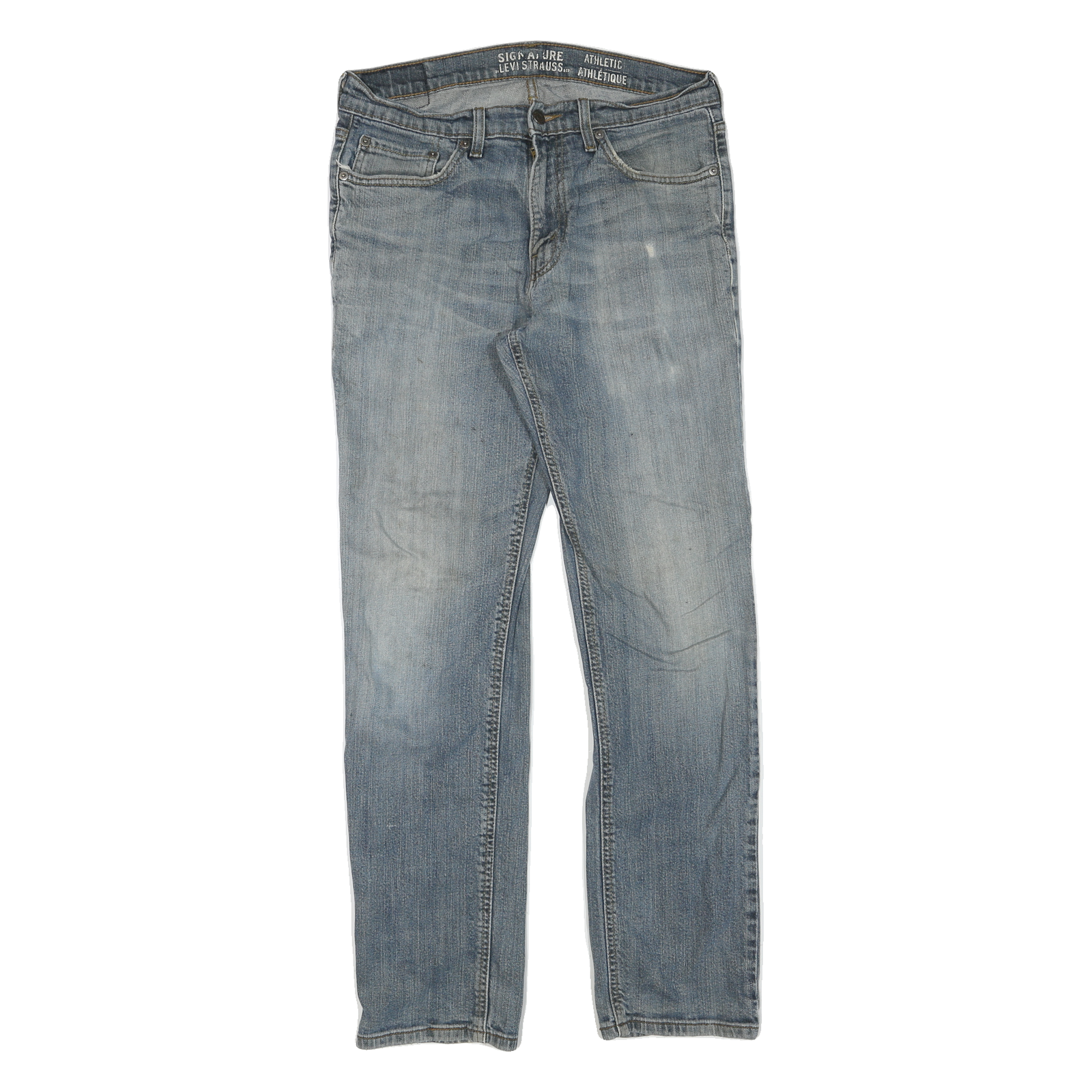 LEVI'S Womens Regular Fit Blue Denim Jeans W32 L31 Classic Zip Cotton Blend