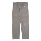 CARHARTT Relaxed Fit Mens Cotton Grey Workwear Trousers W30 L27 Zip Closure