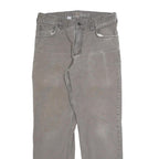 CARHARTT Relaxed Fit Mens Cotton Grey Workwear Trousers W30 L27 Zip Closure