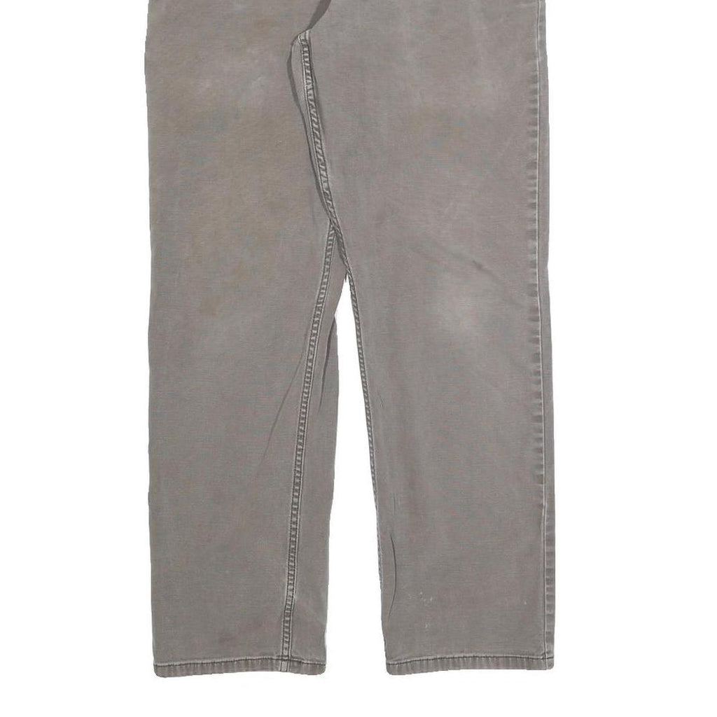 CARHARTT Relaxed Fit Mens Cotton Grey Workwear Trousers W30 L27 Zip Closure