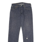 LEVI'S 501 Mens Jeans Blue Classic Straight Denim Medium W34 L34 Button Closure