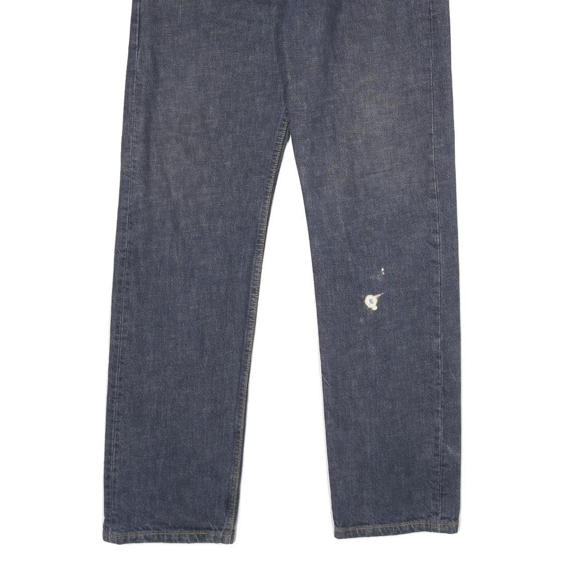 LEVI'S 501 Mens Jeans Blue Classic Straight Denim Medium W34 L34 Button Closure