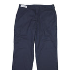 DICKIES Mens Cotton Navy Regular Straight Trousers W36 L32 Workwear Utility