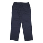 DICKIES Mens Cotton Navy Regular Straight Trousers W36 L32 Workwear Utility