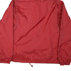 ULTRA CLUB Mens Red Hooded Nylon Track Jacket L Lightweight Zip Pockets