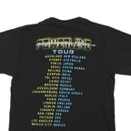 DISNEY Womens Black Powerline Stand Out Tour Graphic T-Shirt M Crew Neck Short