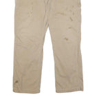 CARHARTT Mens Jeans Beige Relaxed Straight Denim W40 L30 Workwear Zip Closure