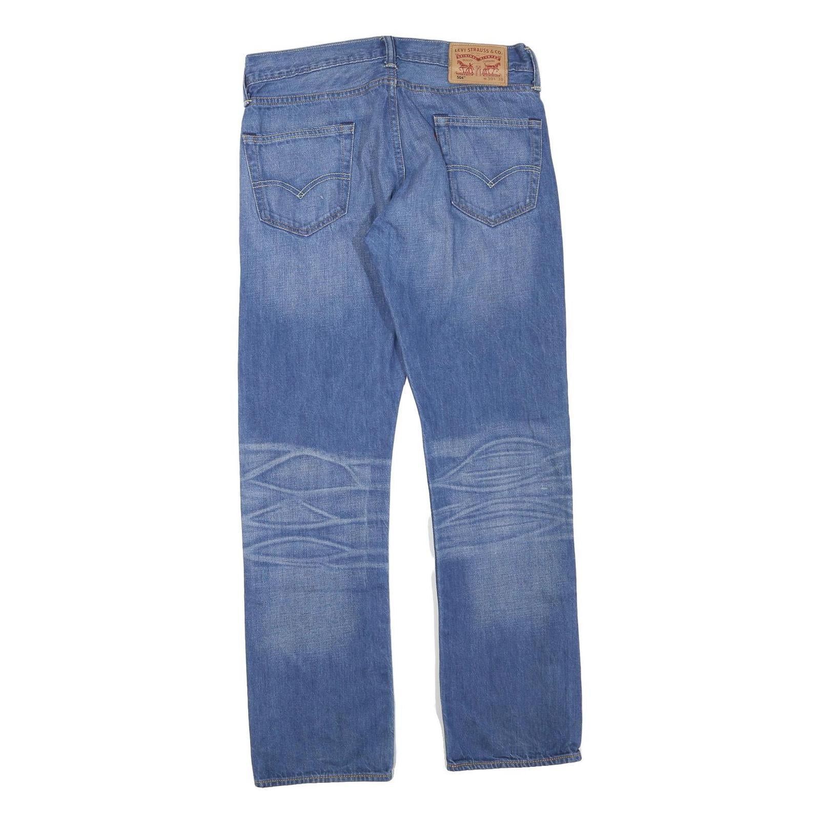 LEVI'S 504 Womens Jeans Blue Regular Straight Denim Medium W30 L30 Classic Fit