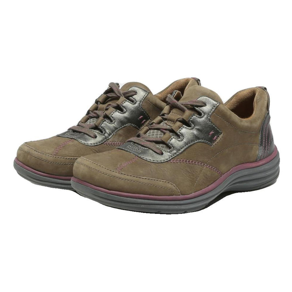 COBB HILL Womens Lace-Up Trainers Brown & Pink Synthetic UK 4 Comfort Casual