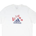 ADIDAS Mens White London Graphic T-Shirt XL Cotton Blend Crew Neck Short Sleeve