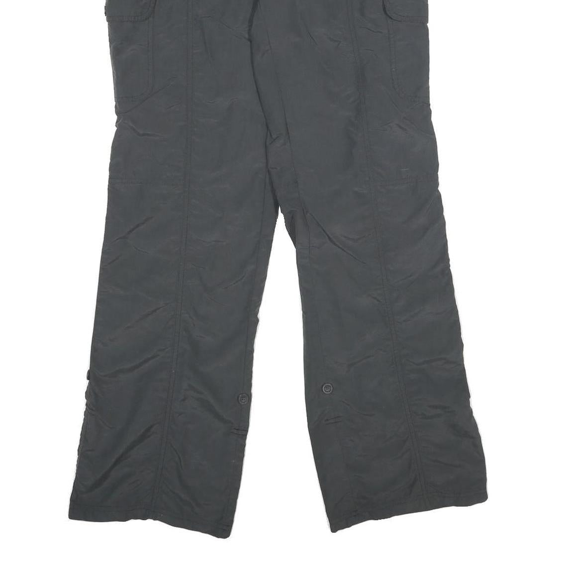 TCM Womens Relaxed Black Cargo Trousers W32 L32 Functional Zip Closure