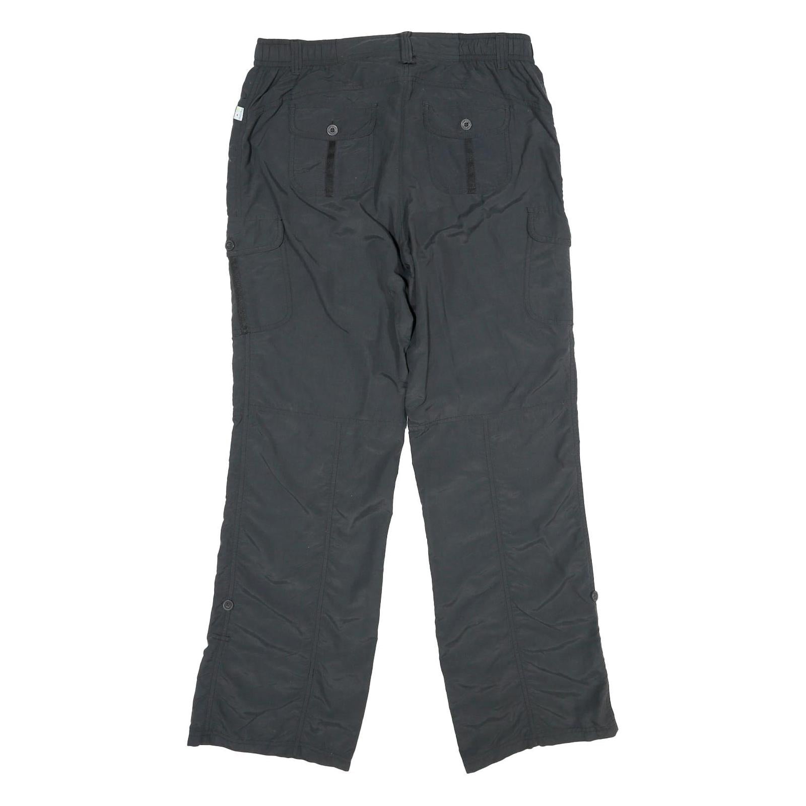 TCM Womens Relaxed Black Cargo Trousers W32 L32 Functional Zip Closure