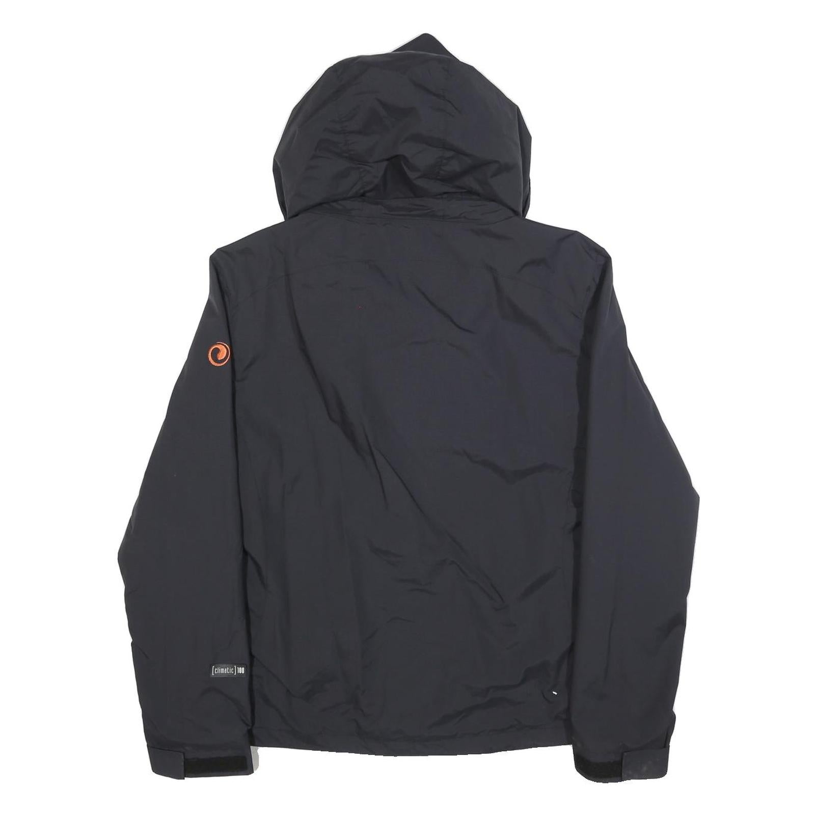 SHERPA Womens Black Outdoor Jacket L Polyester Zip Hooded Plain Lightweight