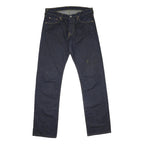 EVISU Daicock Mens Jeans Blue Classic Straight Denim Raw W32 L33 Stylish Unique