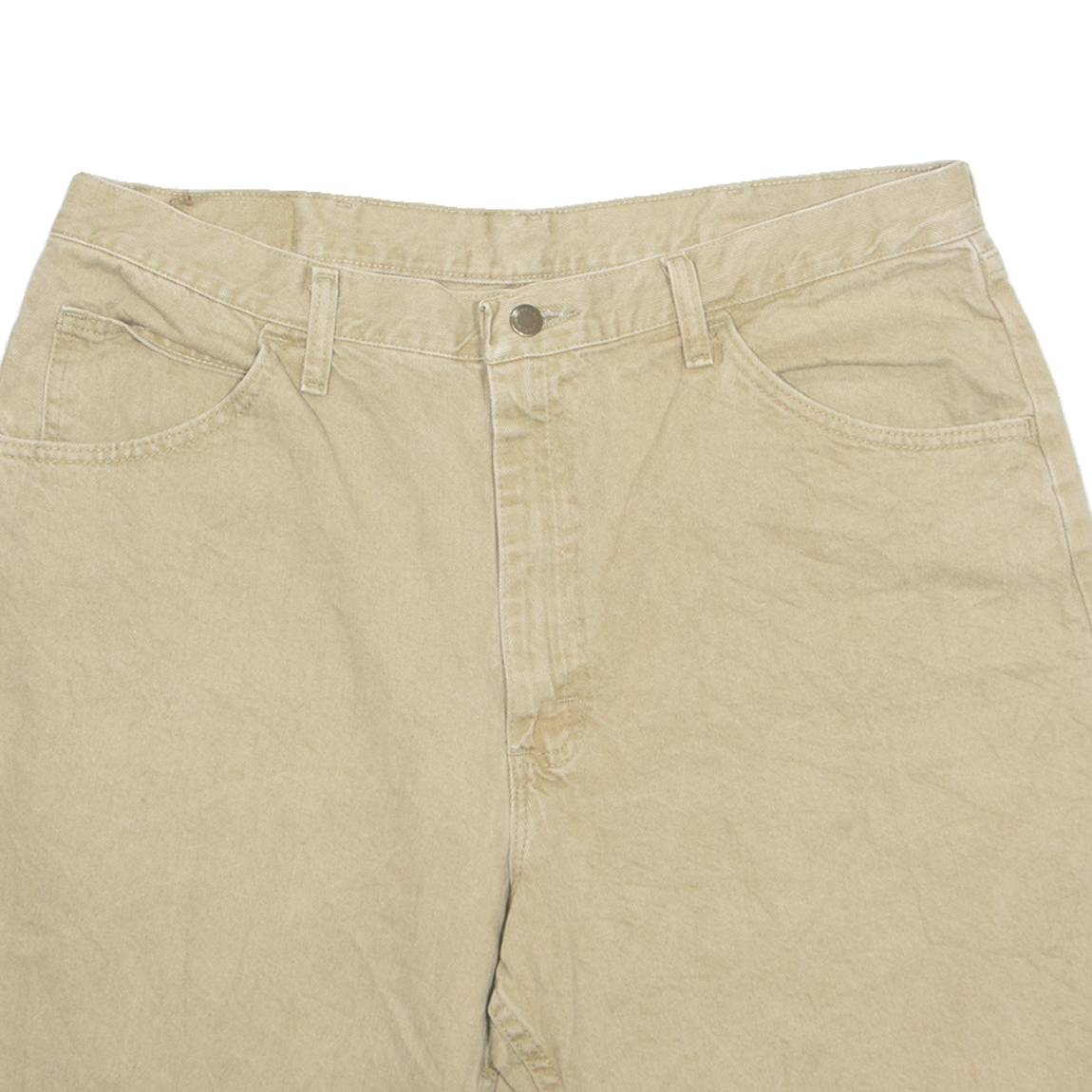 WRANGLER Mens Denim Shorts Beige XL W37