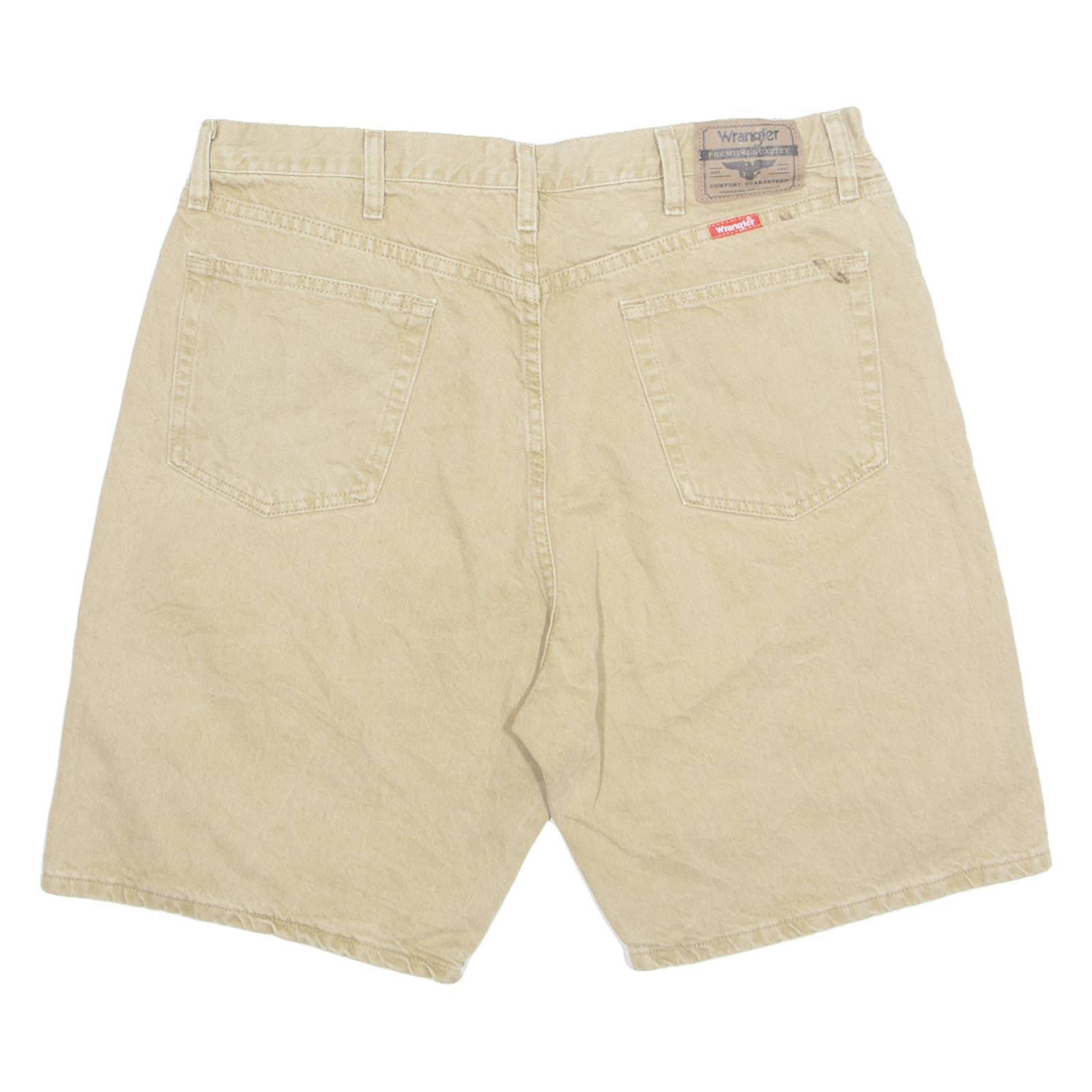 WRANGLER Mens Denim Shorts Beige XL W37