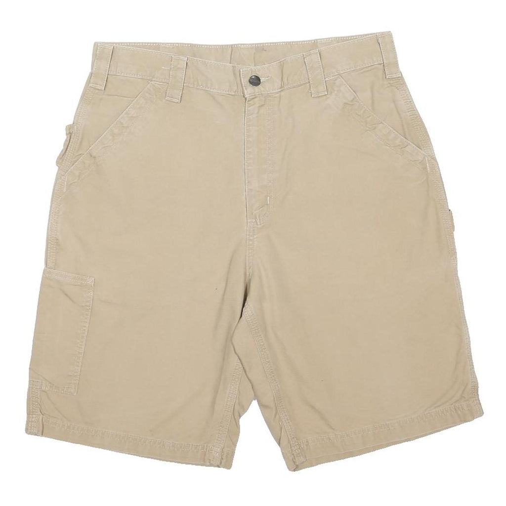 CARHARTT Mens Shorts Beige Casual M W34 Cotton Blend Workwear Cargo