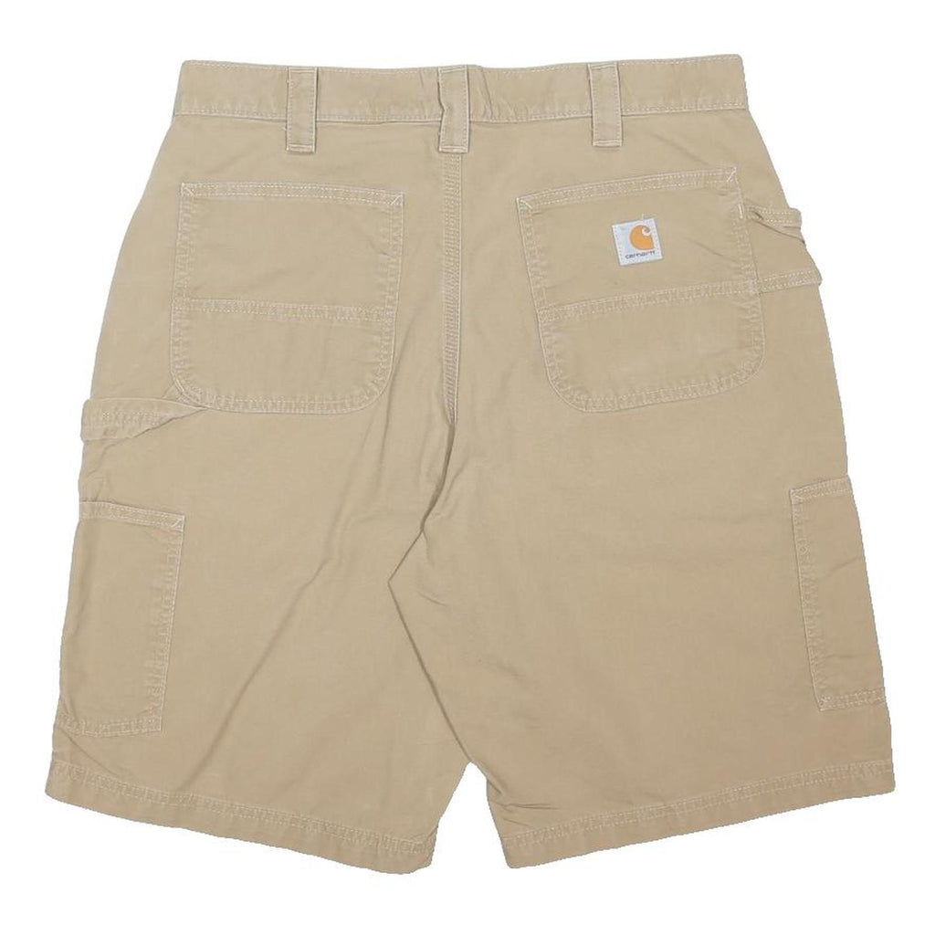 CARHARTT Mens Shorts Beige Casual M W34 Cotton Blend Workwear Cargo