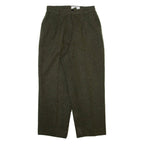 EMMA Womens Trousers Green Relaxed Tapered W26 L24