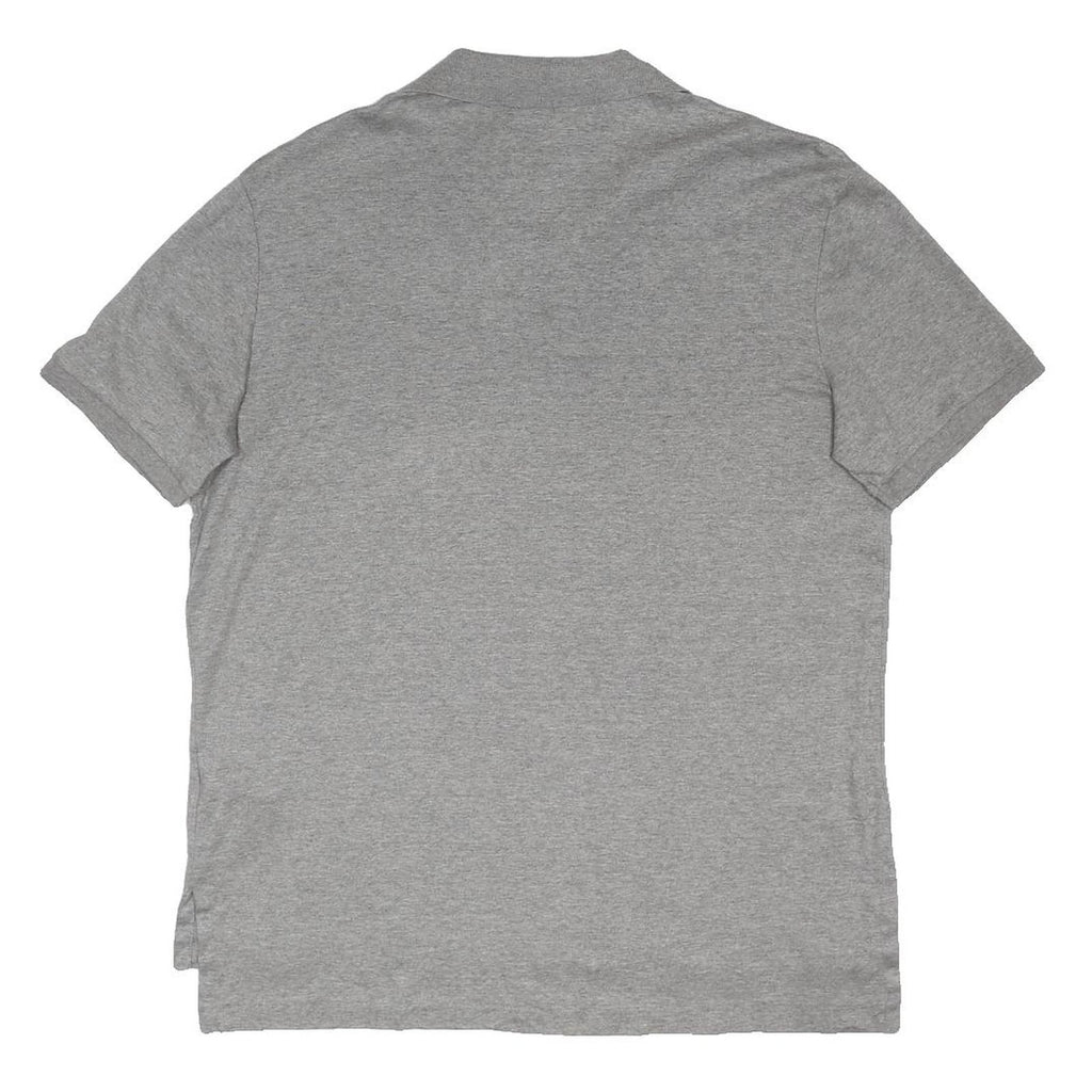 POLO RALPH LAUREN Mens Grey Short Sleeve Plain L Cotton Blend Polo Shirt