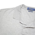 POLO RALPH LAUREN Mens Grey Short Sleeve Plain L Cotton Blend Polo Shirt