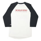 CHAMPION Mens White & Black Kelley School Of Business Baseball Style M Long