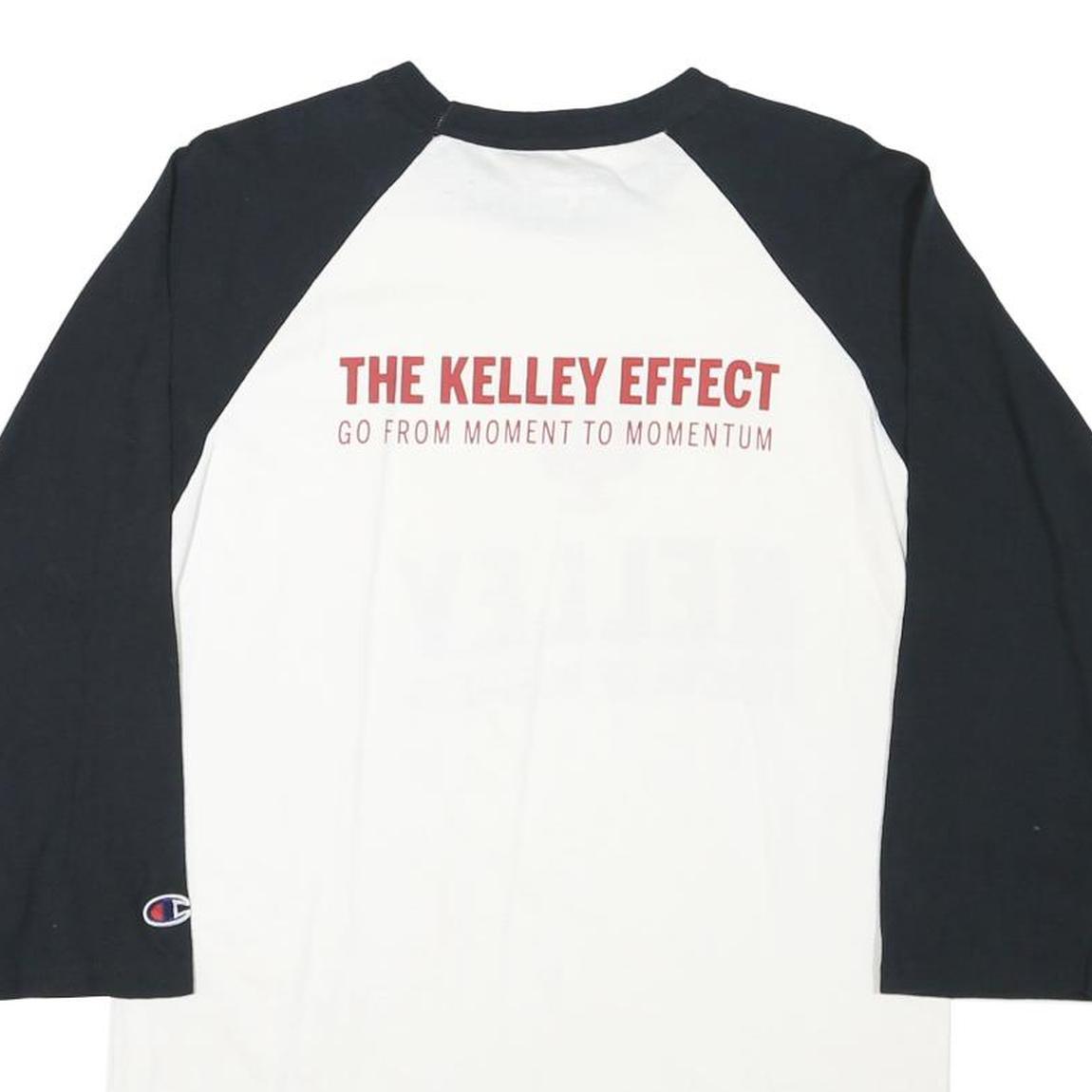 CHAMPION Mens White & Black Kelley School Of Business Baseball Style M Long