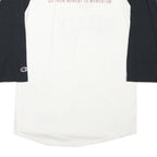 CHAMPION Mens White & Black Kelley School Of Business Baseball Style M Long