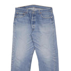 LEVI'S 501 Mens Jeans Blue Regular Straight Denim Light W36 L27 Classic Button