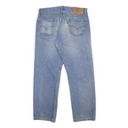 LEVI'S 501 Mens Jeans Blue Regular Straight Denim Light W36 L27 Classic Button