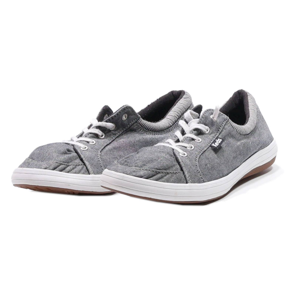 KEDS Low Top Trainers Grey Synthetic Womens UK 5.5