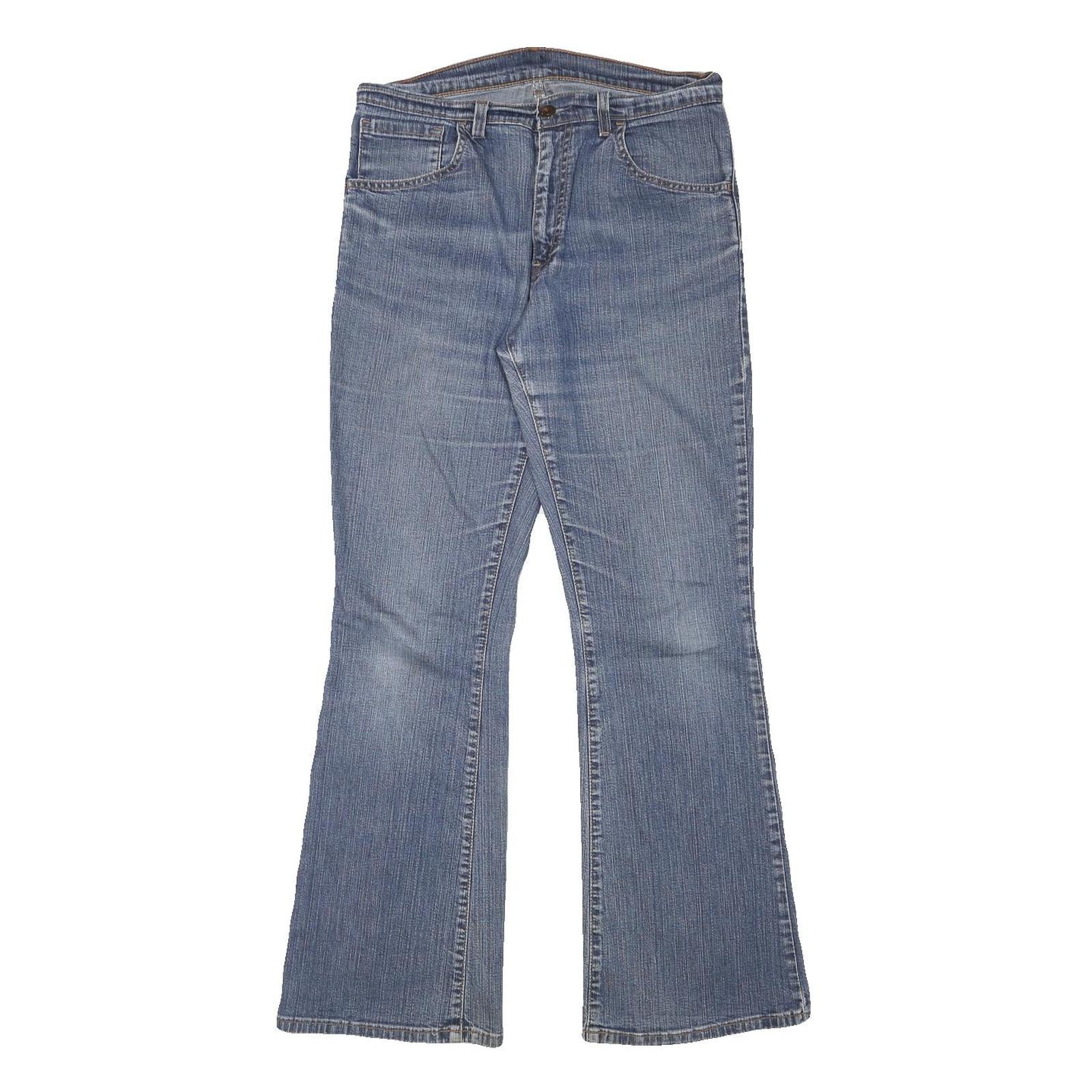 LEVI'S Womens Regular Fit Blue Flared Denim Light W30 L29 Jeans Zip Cotton Blend