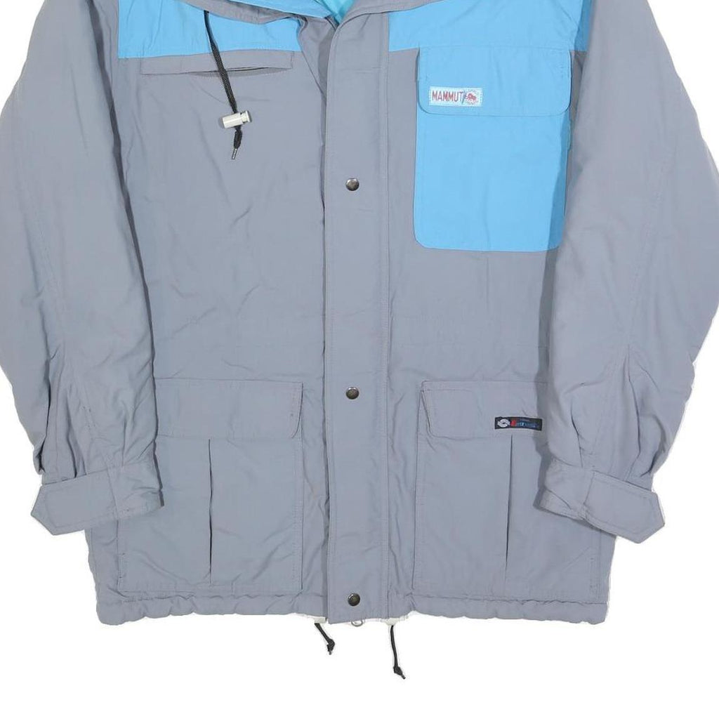 MAMMUT Mens Blue & Grey Jacket S Polyester Blend Zip Outdoor Classic Fit
