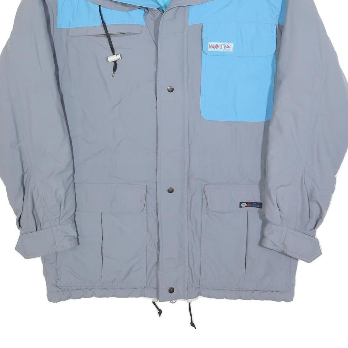 MAMMUT Mens Blue & Grey Jacket S Polyester Blend Zip Outdoor Classic Fit